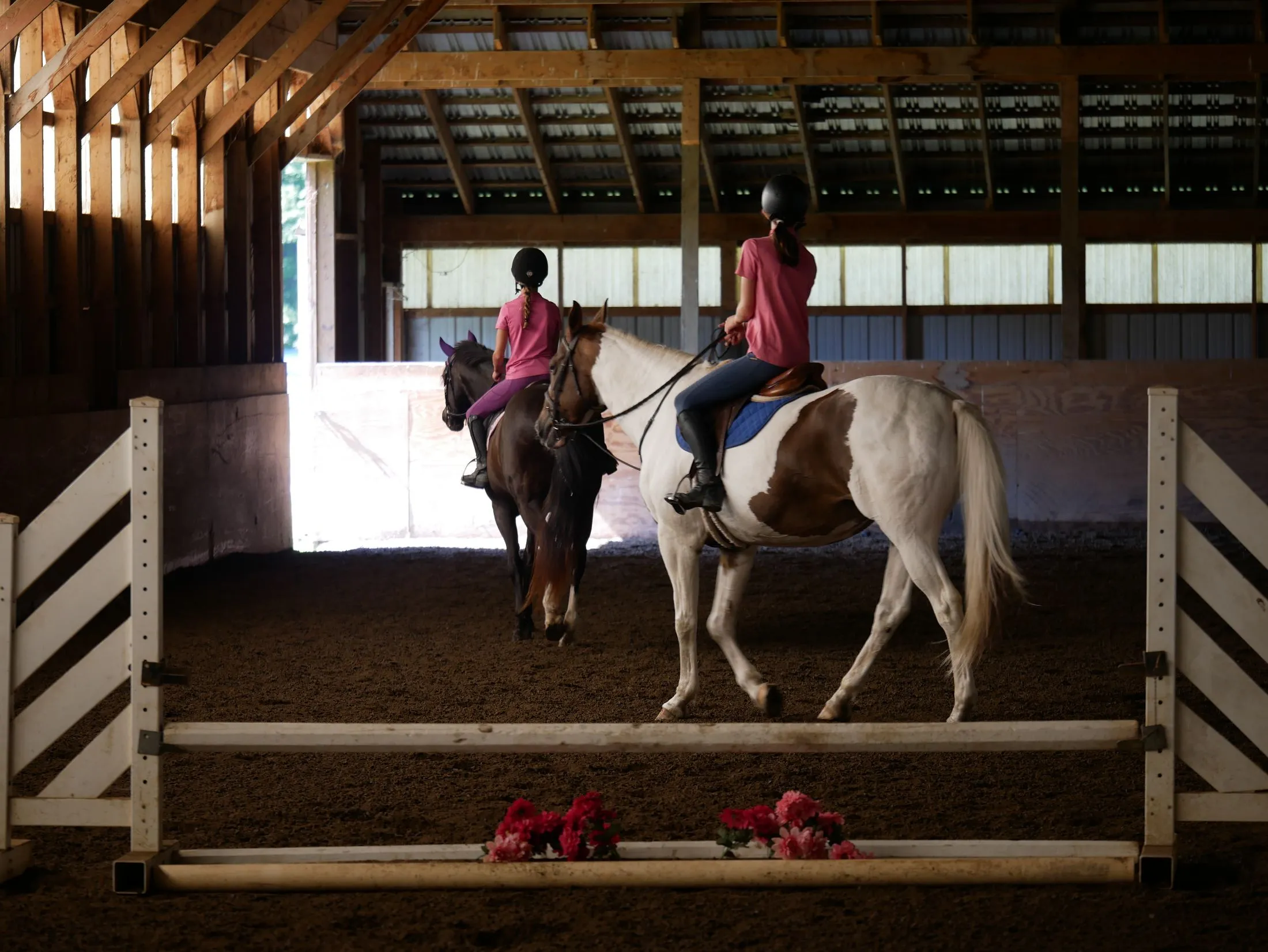 Horses going in circles