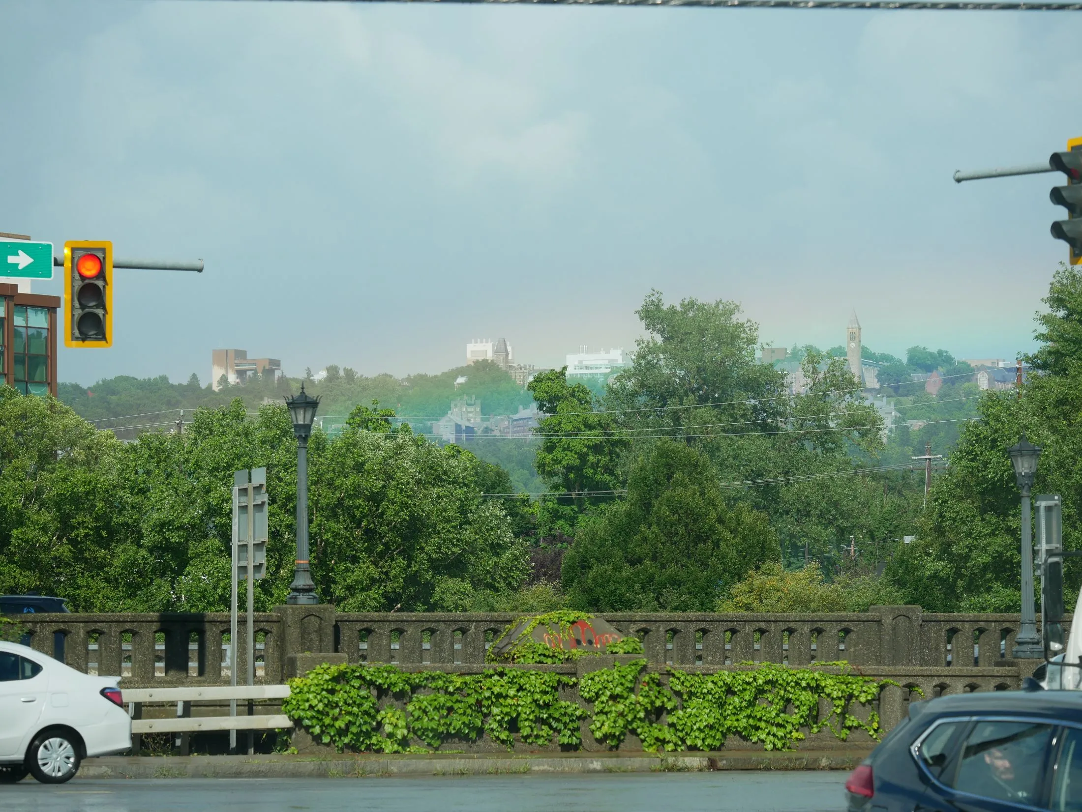 A rainbow over rt 13