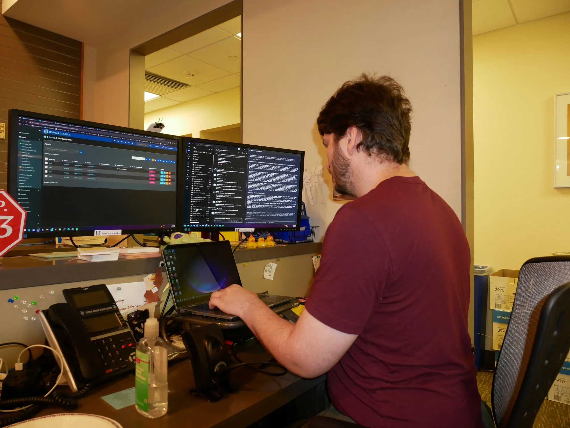 Tyler at work